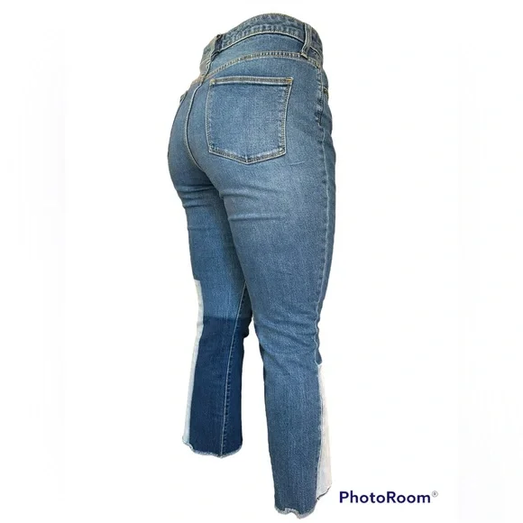 Universal Thread Patchwork Capri High-Rise Jeans With small Flare - Picture 4 of 5